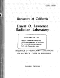 Cover page: INFLUENCE OF QUENCHING CONDITIONS ON VACANCY LOOPS IN ALUMINUM