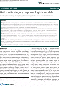 Cover page: Grid multi-category response logistic models