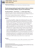 Cover page: Protein-energy wasting and uremic failure to thrive in children with chronic kidney disease: They are not small adults
