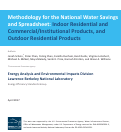 Cover page: Methodology for the national water savings models– indoor residential and commercial/institutional products, and outdoor residential products