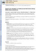 Cover page: Impact of acculturation on cardiovascular risk factors among elderly Mexican Americans