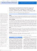Cover page: Randomized Controlled Trial of Interval-Compressed Chemotherapy for the Treatment of Localized Ewing Sarcoma: A Report From the Children's Oncology Group