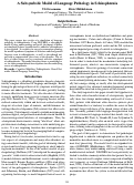 Cover page: A Subsymbolic Model of Language Pathology in Schizophrenia