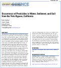 Cover page: Occurrence of Pesticides in Water, Sediment, and Soil from the Yolo Bypass, California