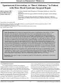 Cover page: Spontaneous Evisceration, or “Burst Abdomen,” in Patient&nbsp;with Prior Flood Syndrome Surgical Repair