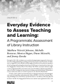 Cover page: Everyday Evidence to Assess Teaching and Learning: A Programmatic Assessment of Library Instruction