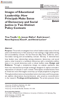 Cover page: Images of Educational Leadership: How Principals Make Sense of Democracy and Social Justice in Two Distinct Policy Contexts