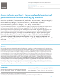 Cover page: Anger in brain and body: the neural and physiological perturbation of decision-making by emotion.