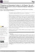 Cover page: Comparison of Monoamine Oxidase-A, Aβ Plaques, Tau, and Translocator Protein Levels in Postmortem Human Alzheimer’s Disease Brain