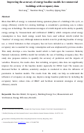 Cover page: Improving the accuracy of energy baseline models for commercial buildings with occupancy data