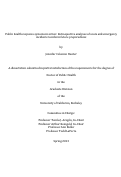 Cover page: Public health response systems in action: Retrospective analyses of acute and emergency incidents to inform future preparedness