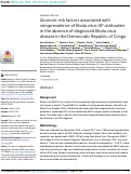 Cover page: Zoonotic risk factors associated with seroprevalence of Ebola virus GP antibodies in the absence of diagnosed Ebola virus disease in the Democratic Republic of Congo