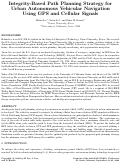 Cover page: Integrity-Based Path Planning Strategy for Urban Autonomous Vehicular Navigation Using GPS and Cellular Signals