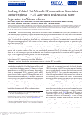 Cover page: Feeding-Related Gut Microbial Composition Associates With Peripheral T-Cell Activation and Mucosal Gene Expression in African Infants.