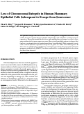 Cover page: Loss of Chromosomal Integrity in Human Mammary Epithelial Cells Subsequent to Escape from Senescence