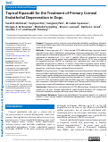 Cover page: Topical Ripasudil for the Treatment of Primary Corneal Endothelial Degeneration in Dogs