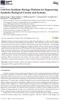 Cover page: Cell-Free Synthetic Biology Platform for Engineering Synthetic Biological Circuits and Systems