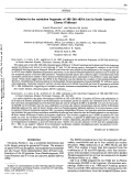 Cover page: Variation in the restriction fragments of 18S26S rRNA loci in South American Elymus (Triticeae)