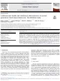 Cover page: Cardiovascular health and subclinical atherosclerosis in second generation South Asian Americans: The MASALA study