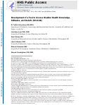 Cover page: Development of a tool to assess bladder health knowledge, attitudes, and beliefs (BH-KAB).