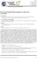 Cover page: Revised and updated paleomagnetic results from Costa Rica