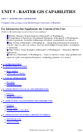 Cover page: Unit 05 - Raster GIS Capabilities