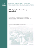 Cover page: MIT - Mighty Steps toward Energy Sustainability