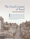 Cover page: The Social Context of Travel