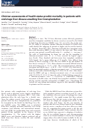 Cover page: Clinician assessments of health status predict mortality in patients with end-stage liver disease awaiting liver transplantation