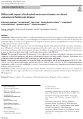 Cover page: Differential impact of individual autonomic domains on clinical outcomes in Parkinson’s disease