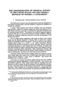 Cover page: The Administration of Criminal Justice in the United States and the Federal Republic of Nigeria: A Comparison