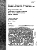 Cover page: Essay on gravitation: The cosmological constant problem in brane-worlds and gravitational Lorentz violations