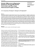 Cover page: Gender Differences in Depressive Symptoms Among HIV-Positive Concordant and Discordant Heterosexual Couples in China.