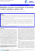 Cover page: Bradykinin increases resensitization of purinergic receptor signaling in glioma cells.