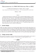 Cover page: Characterizations of a CERN NbTi Reference Wire at LBNL