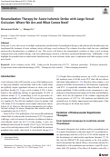 Cover page: Recanalization Therapy for Acute Ischemic Stroke with Large Vessel Occlusion: Where We Are and What Comes Next?