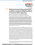 Cover page: Mating and parenting experiences sculpture mood-modulating effects of oxytocin-MCH signaling.