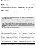 Cover page of CDCP1/mitochondrial Src axis increases electron transport chain function to promote metastasis in triple-negative breast cancer