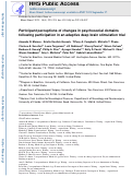 Cover page: Participant perceptions of changes in psychosocial domains following participation in an adaptive deep brain stimulation trial.