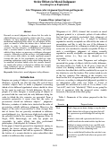 Cover page: Order Effects in Moral Judgment. Searching for an Explanation