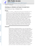 Cover page: Autophagy as a modulator and target in prostate cancer