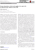 Cover page: Energy dependence of forward-rapidity J/ψ and ψ(2S) production in pp collisions at the LHC