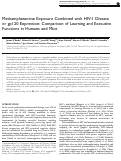 Cover page: Methamphetamine Exposure Combined with HIV-1 Disease or gp120 Expression: Comparison of Learning and Executive Functions in Humans and Mice