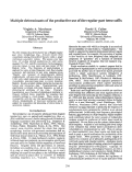 Cover page: Multiple determinants of the productive use of the regular past tense suffix