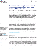 Cover page: Mechanochemical coupling and bi-phasic force-velocity dependence in the ultra-fast ring ATPase SpoIIIE