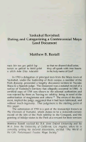 Cover page: Yaxkukul Revisited: Dating and Categorizing a Controversial Maya Land Document