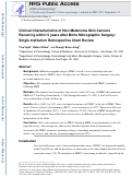 Cover page: Clinical Characteristics of Non-Melanoma Skin Cancers Recurring within 5 years after Mohs Micrographic Surgery: Single Institution Retrospective Chart Review