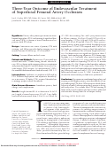 Cover page: Three-Year Outcome of Endovascular Treatment of Superficial Femoral Artery Occlusion