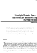 Cover page: Ethnicity in Wounded Spaces: Instrumentalism and the Making of Africa in Brazil