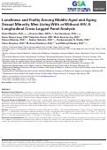 Cover page: Loneliness and Frailty Among Middle-Aged and Aging Sexual Minority Men Living With or Without HIV: A Longitudinal Cross-Lagged Panel Analysis